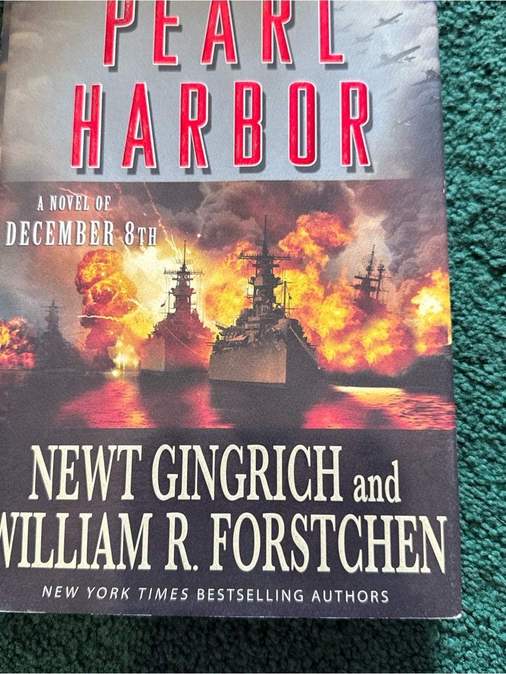 Source Unknown Pearl Harbor Book Cover — Red, Orange, Black